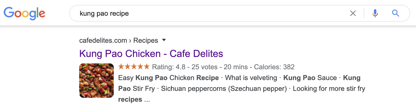 16 kung pao rich snippets