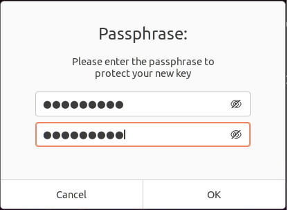 using a passphrase with key encryption