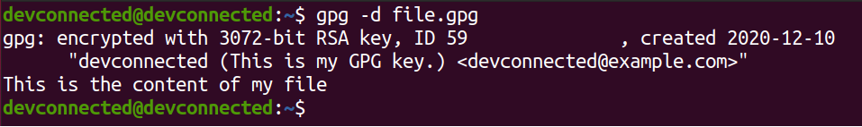 decrypt file using key