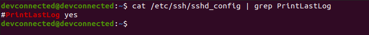 print last log ssh option
