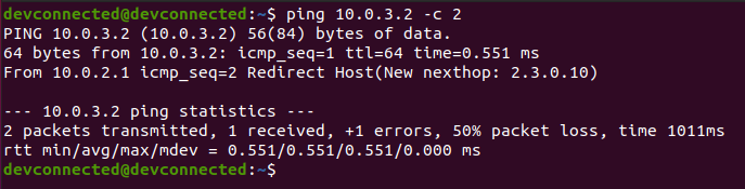 ping command on linux