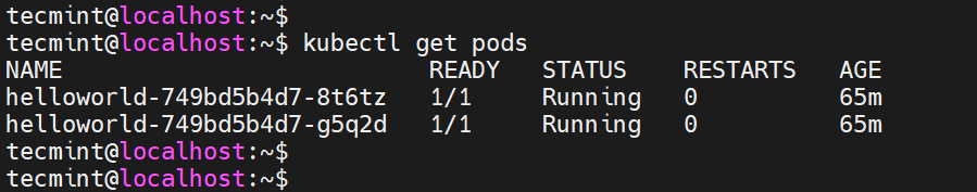 List Running Pods in Kubernetes Cluster
