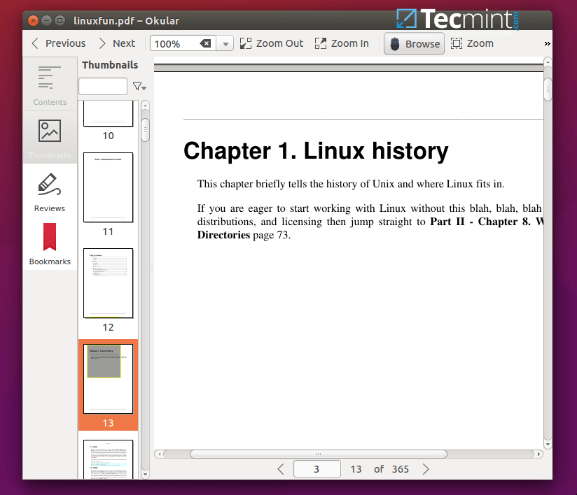 Okular Linux PDF Reader