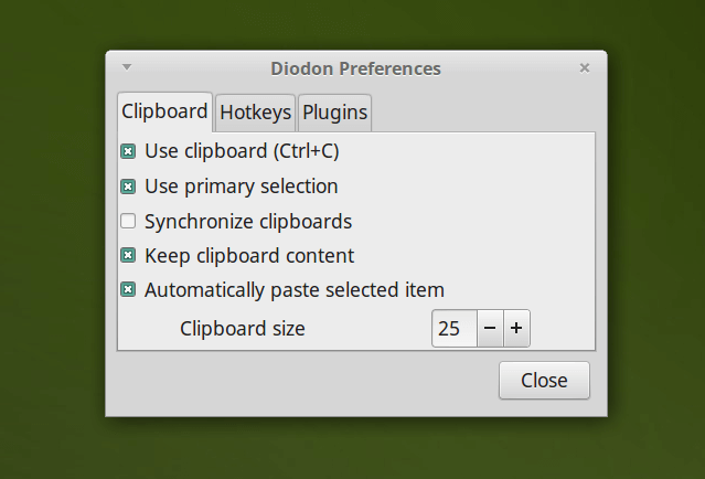 Diodon Clipboard Manager
