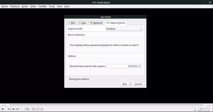 VLC - Desktop Screen Recording