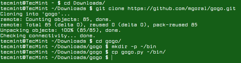 Install Gogo in Linux